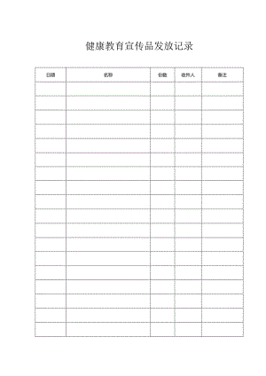 健康教育宣传品发放记录（2024年）.docx