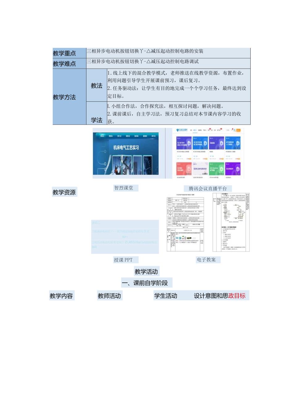 中等职业学校《机床电气线路安装与维修》三相异步电动机按钮切换-△减压起动控制电路安装与调试教案.docx_第2页