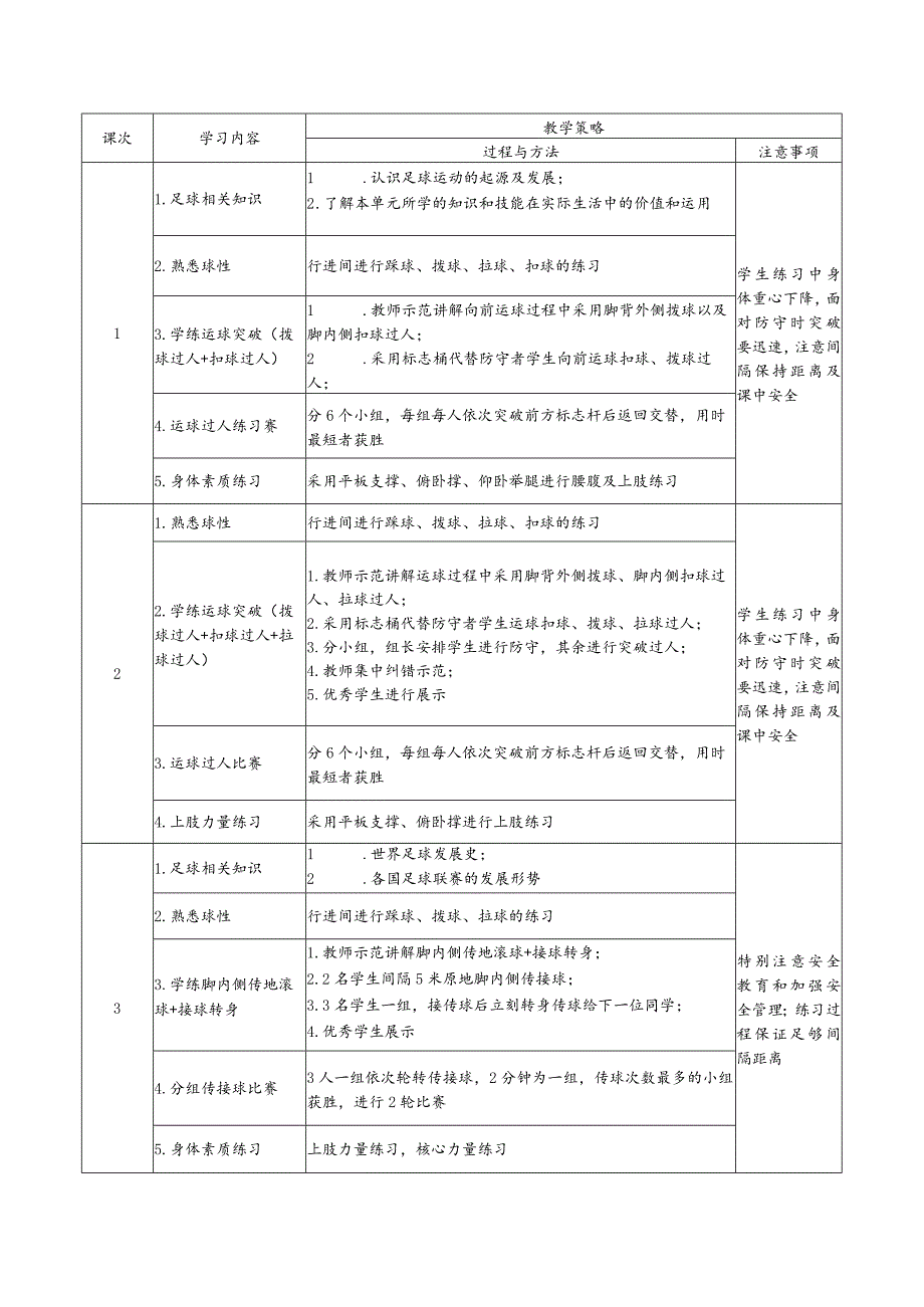 26、水平五（足球大单元教学计划）.docx_第2页