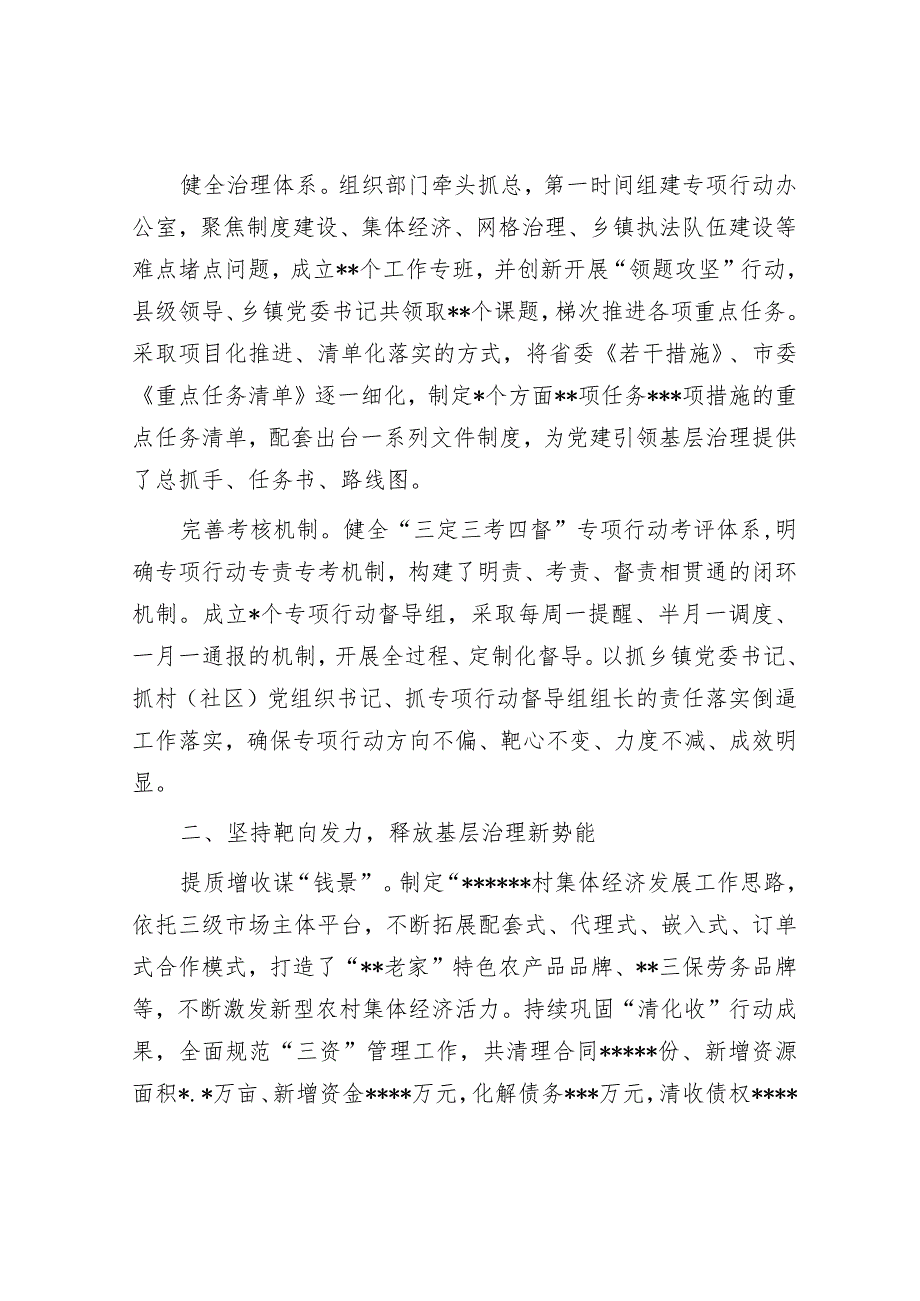 2022年抓党建促基层治理能力提升专项行动工作总结【】.docx_第2页