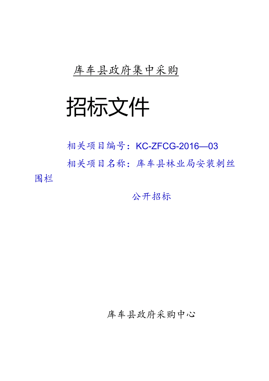 XX县政府集中采购招标文件.docx_第1页