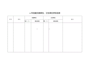 创建无烟单位、卫生单位学校名册.docx