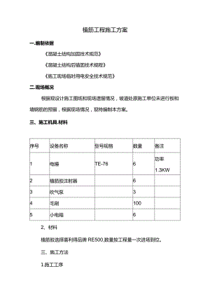 植筋工程施工方案.docx