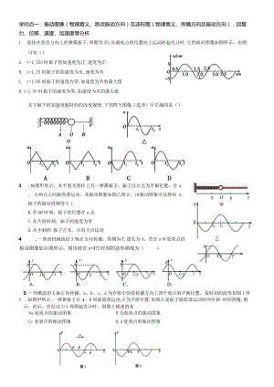 2024机械振动和机械波专题复习.docx