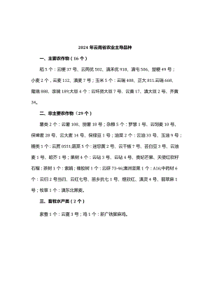 2024年云南省农业主导品种、主推技术.docx