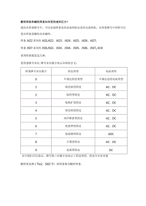 技能培训资料之快速区别酸性焊条和碱性焊条.docx