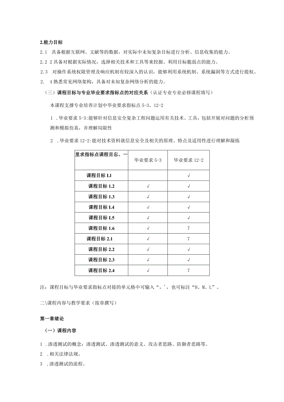 06410148渗透测试大学高校课程教学大纲.docx_第2页