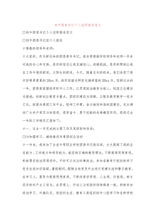 初中团委书记个人述职报告范文.docx