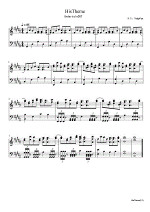 HisTheme（改编1）高清钢琴谱五线谱.docx
