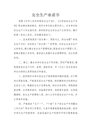 化工企业安全生产承诺书（企业）.docx