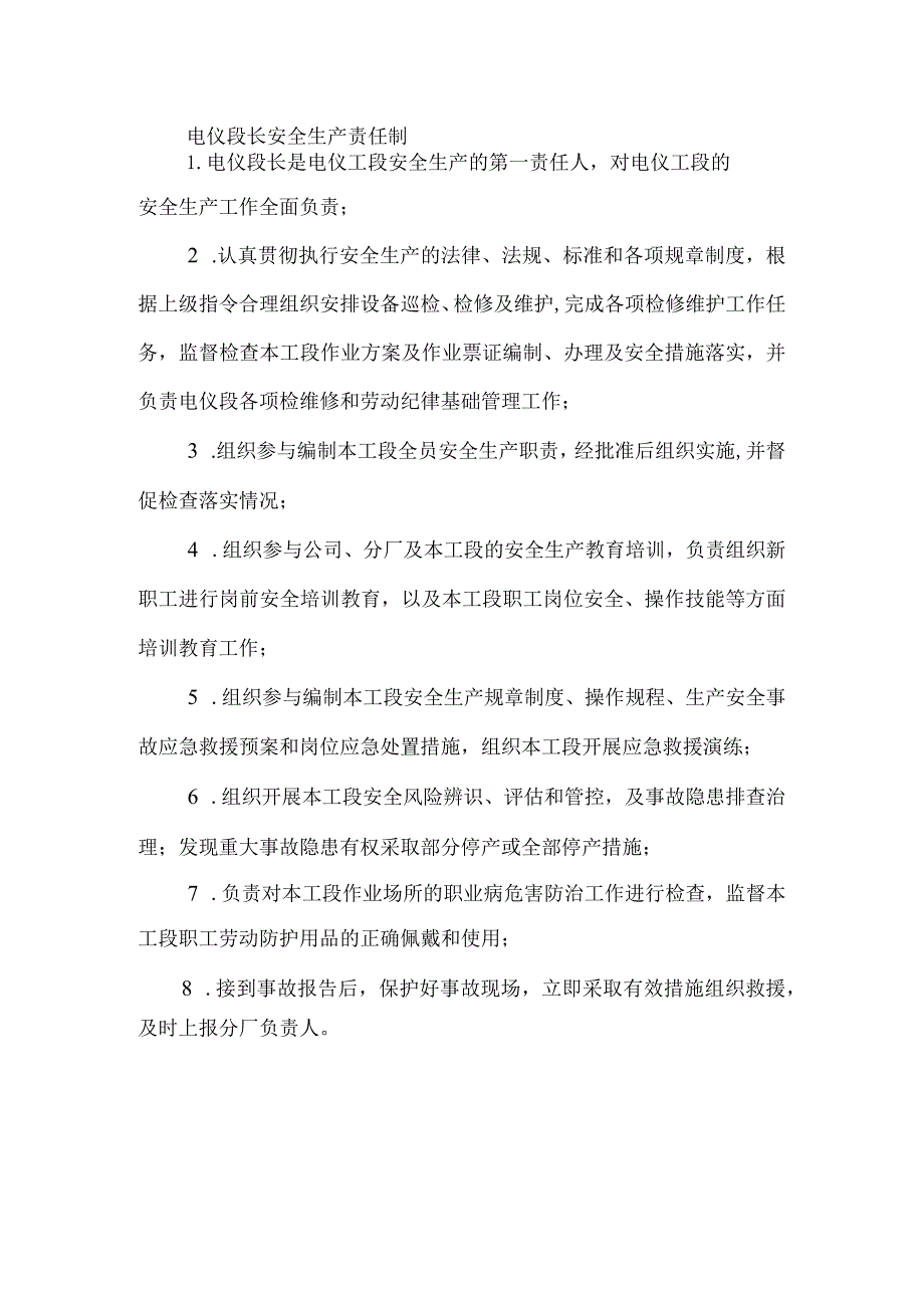 电仪段长安全生产职责制.docx_第1页