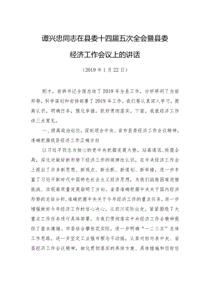 谭兴忠：在县委十四届五次全会暨县委经济工作会议上的讲话.docx