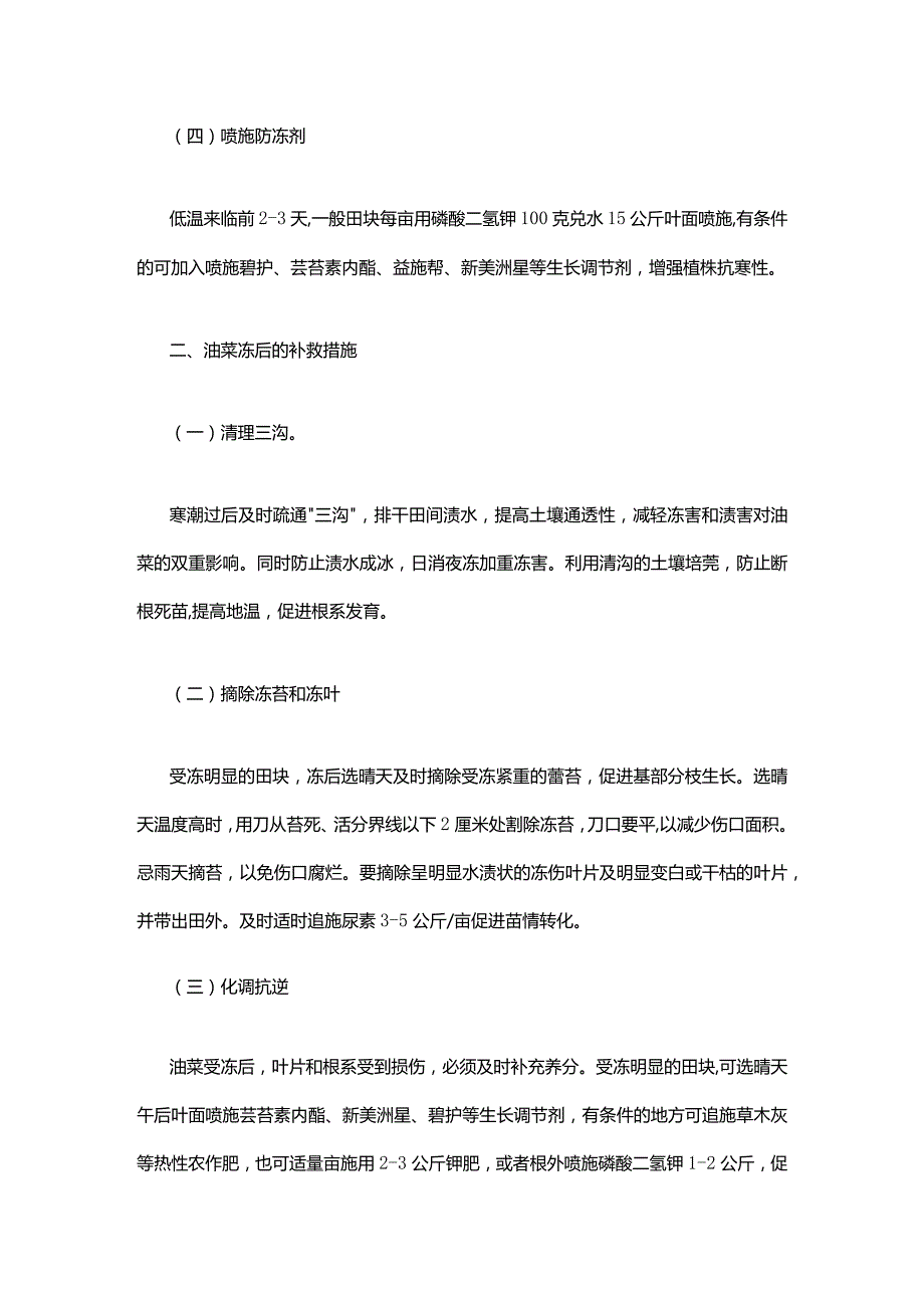 油菜蔬菜抗寒防冻主要技术措施.docx_第2页