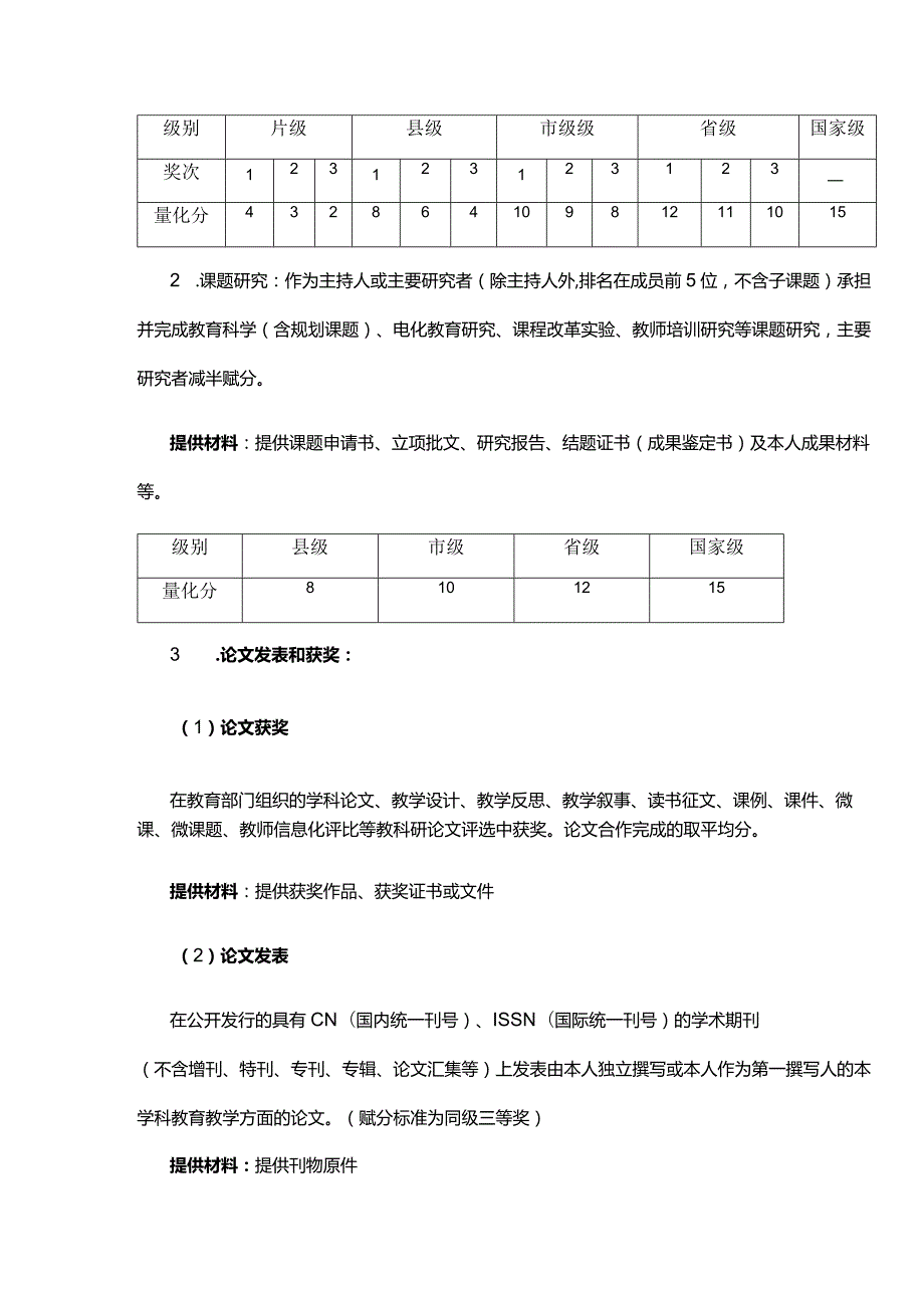 XX市XX镇中心小学教学与科研成果评选办法.docx_第3页