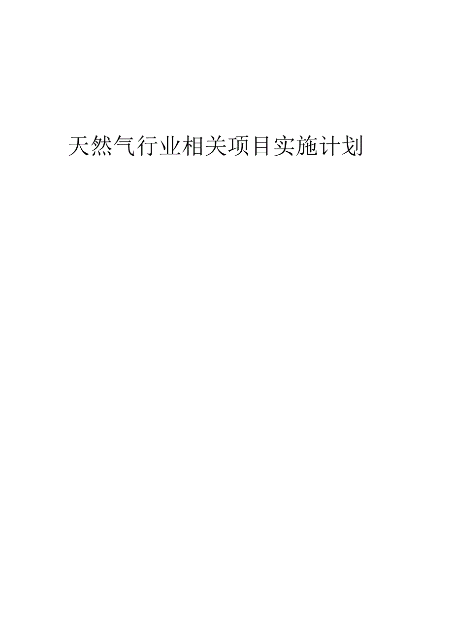 2023年天然气行业相关项目实施计划.docx_第1页