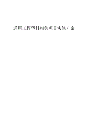 2023年通用工程塑料相关项目实施方案.docx