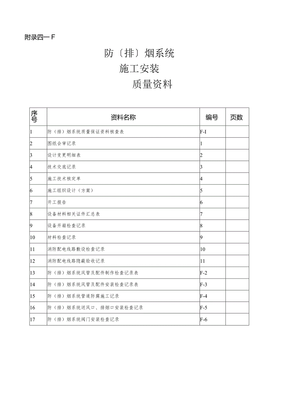 消防防排烟施工记录.docx_第1页