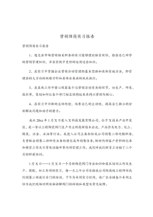 营销顶岗实习报告.docx