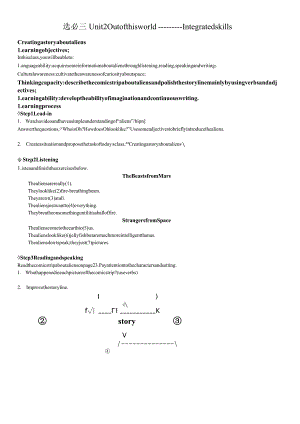 译林版（2019）选择性必修第三册Unit2OutofThisWorldIntegratedskills续写四步成线导学案（无答案）.docx