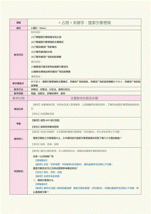 中职《网络营销》教案第6课占领关键字：搜索引擎营销.docx