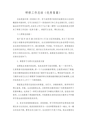 研修工作总结（优秀5篇）.docx