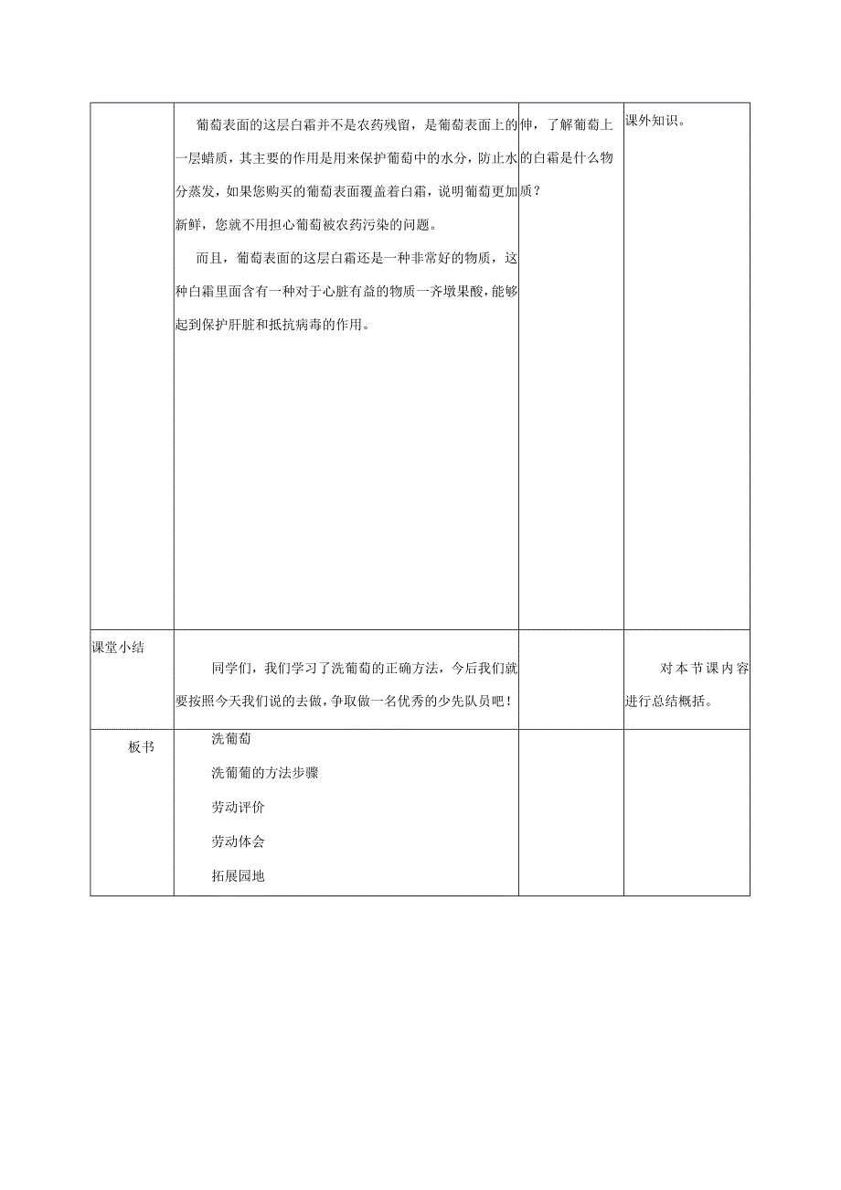 项目五洗葡萄（教案）—一年级劳动下册同步（人教版）.docx_第3页