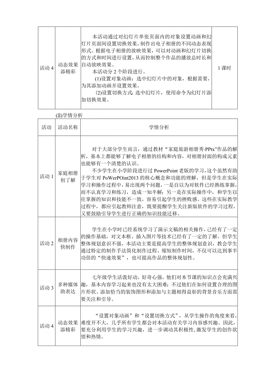 七年级下册信息技术《制作家庭相册》单元作业设计(优质案例31页).docx_第3页