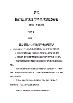 科室医疗质量管理和持续改进(通用).docx