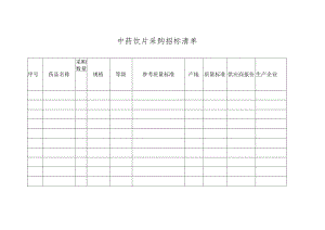 中药饮片采购招标清单.docx