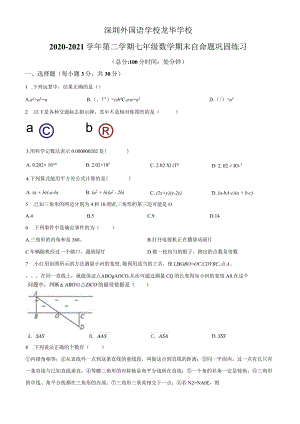 29.北师版·广东省深圳市深圳外国语学校期末.docx