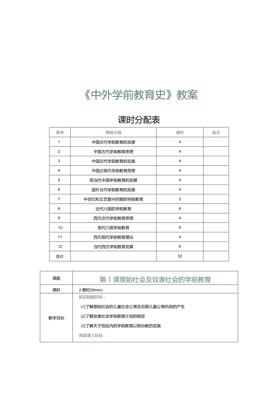 中外学前教育史教学教案181.docx_第1页