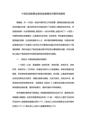 十四五老龄事业规划实施情况中期评估报告.docx