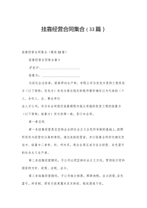 挂靠经营合同集合（33篇）.docx