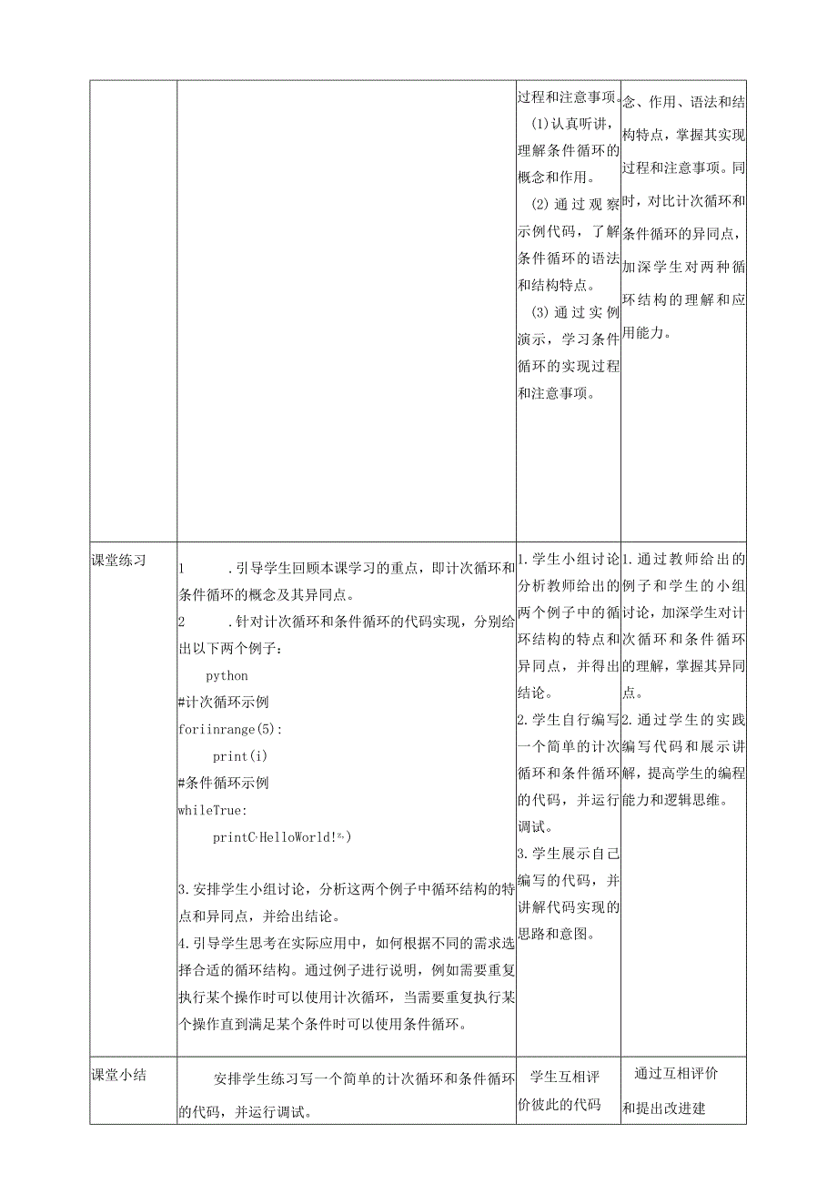 浙教版（2023）五下第13课第14课循环结构（二）教案2（表格式）.docx_第2页