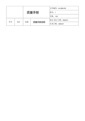 XX股份企业质量手册范文2.docx