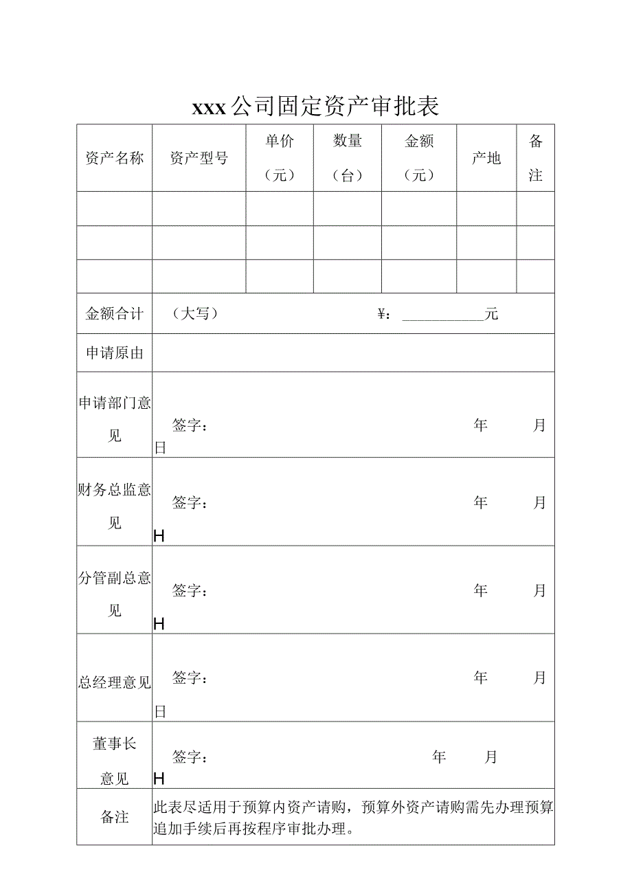 固定资产审批表.docx_第1页