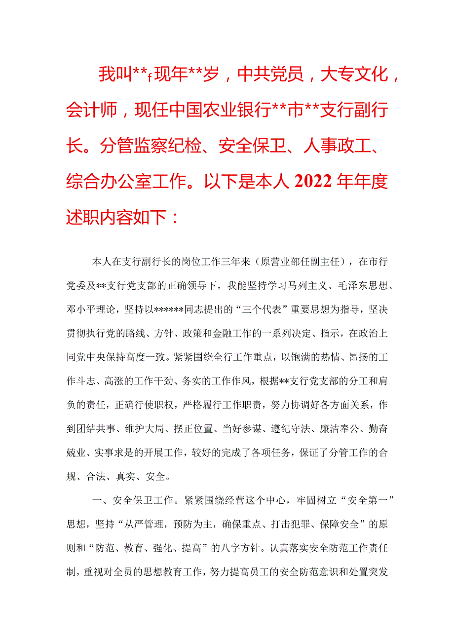 支行副行长述职报告.docx_第1页