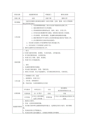 高级赛事经理岗位职责说明书.docx