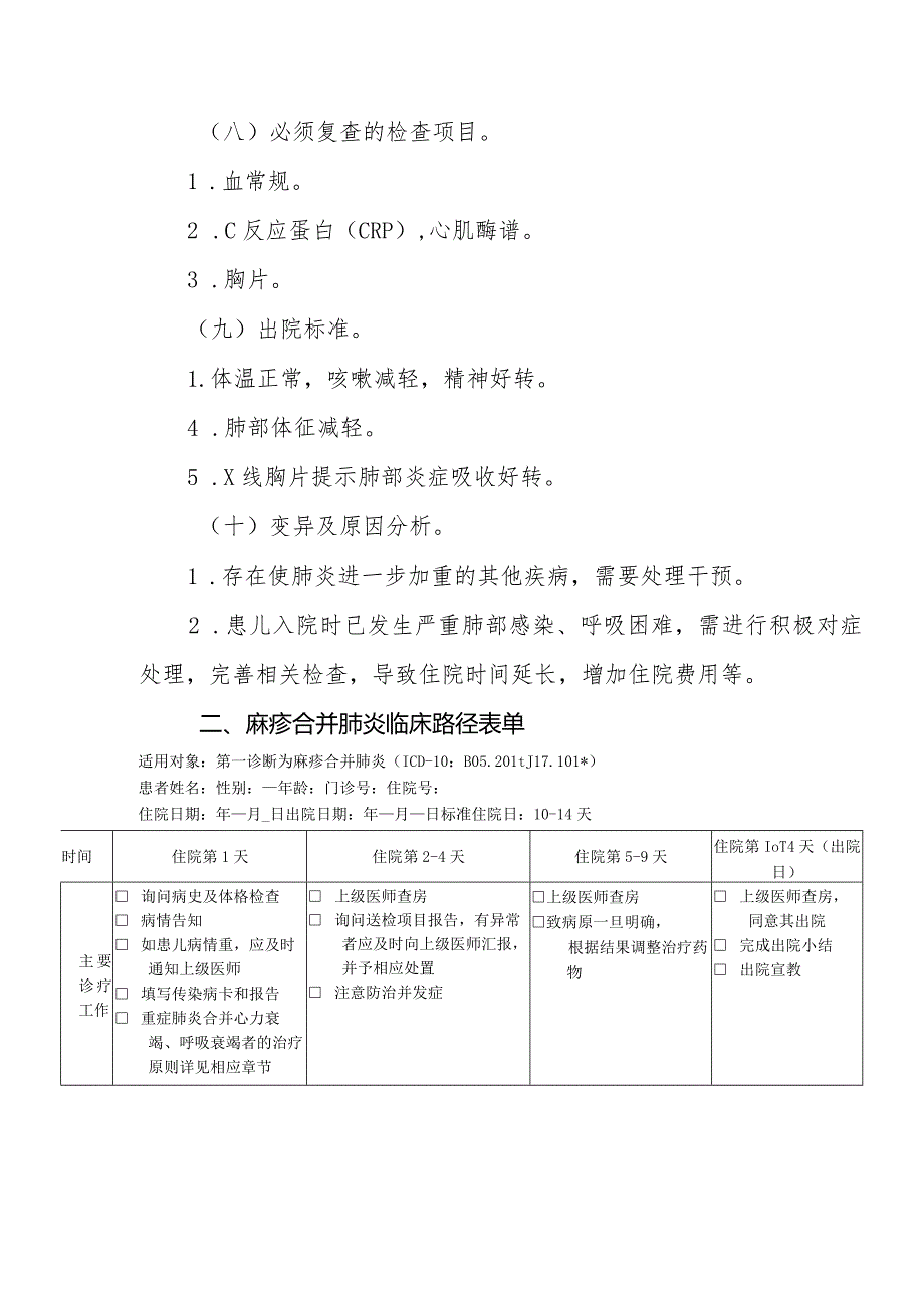 麻疹合并肺炎临床路径.docx_第3页