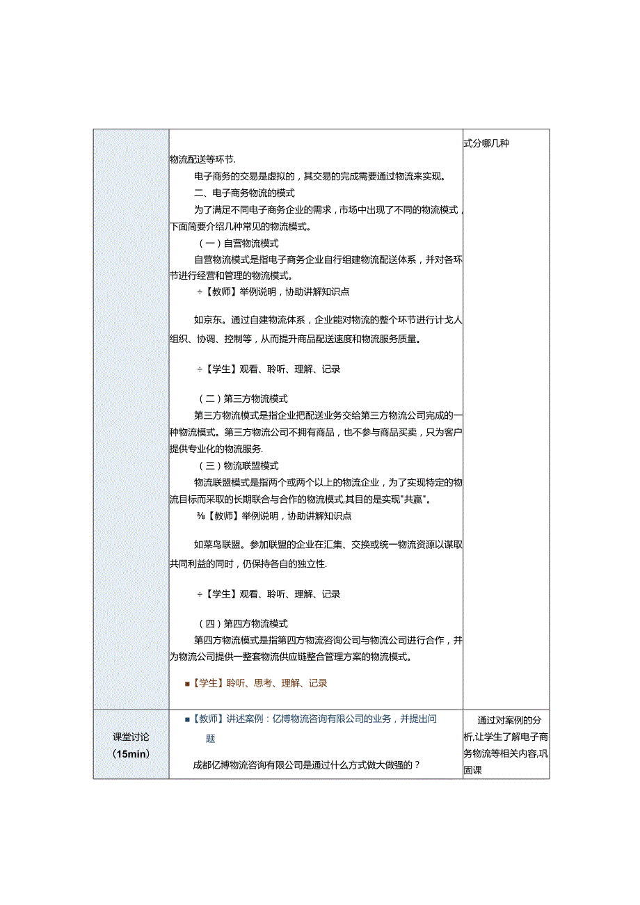 《电子商务运营实务》教案第8课了解电子商务物流的基本知识.docx_第2页