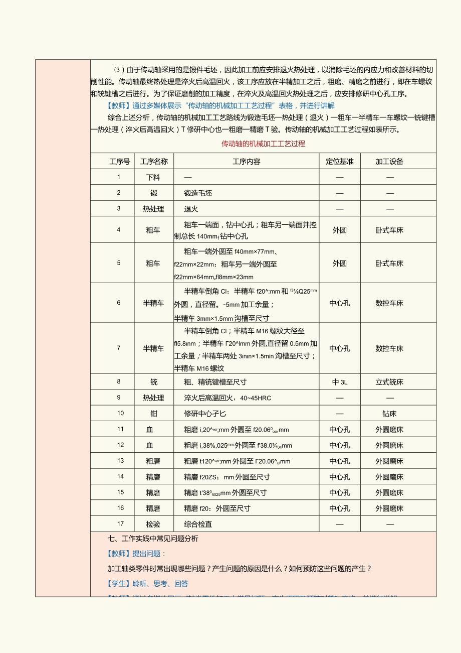 《机械制造工艺》教案第8课编制轴类零件机械加工工艺规程（四）.docx_第2页