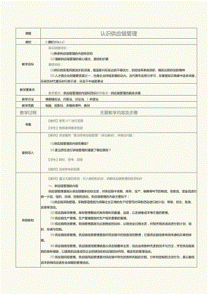 《现代供应链管理实务》教案第2课认识供应链管理.docx