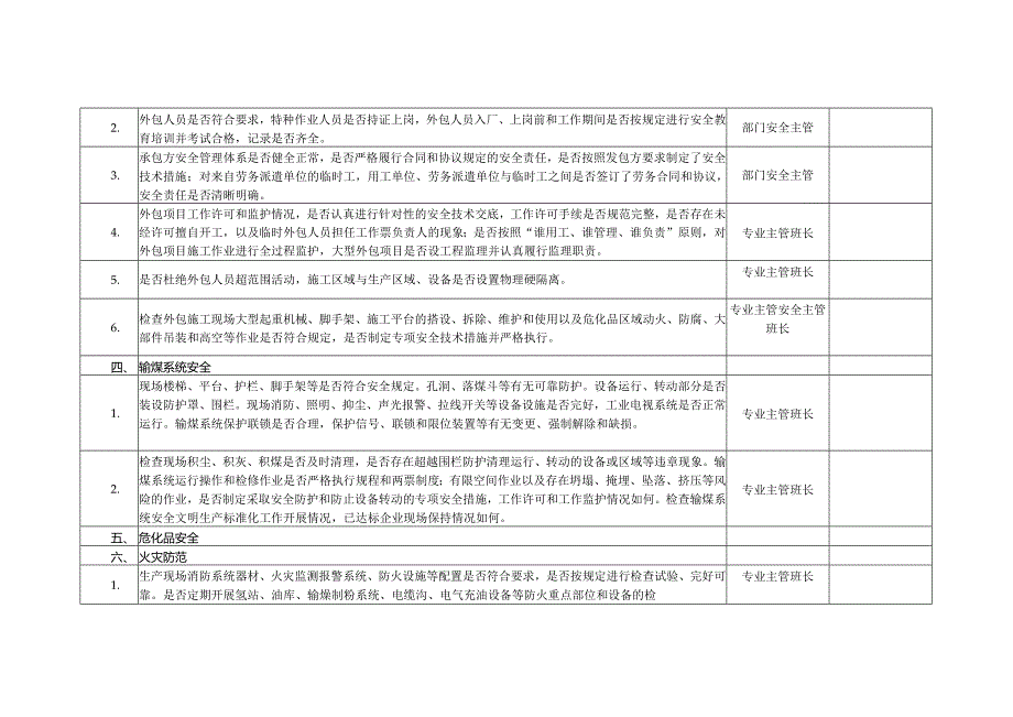 安全生产重点工作专项检查内容分解表.docx_第2页