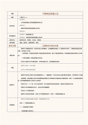 《商品学基础》教案第16课了解商品质量认证.docx