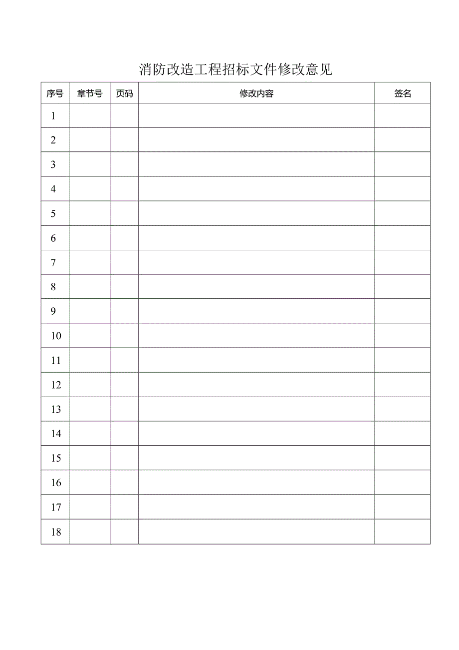 消防改造工程招标文件修改意见.docx_第1页