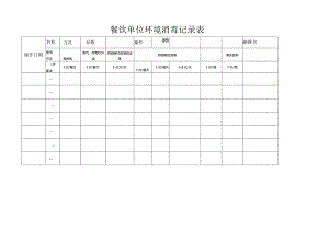 餐饮单位环境消毒记录表.docx