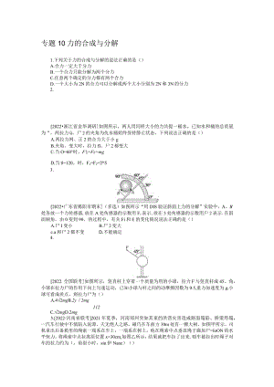 专题10力的合成与分解.docx