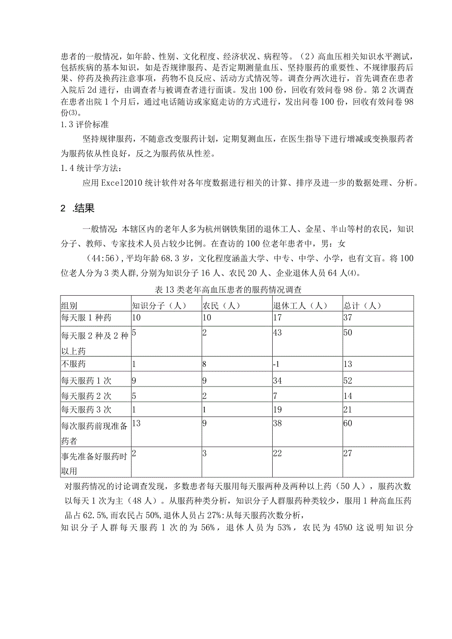 【《老年高血压患者用药依从性调查》3900字（论文）】.docx_第2页