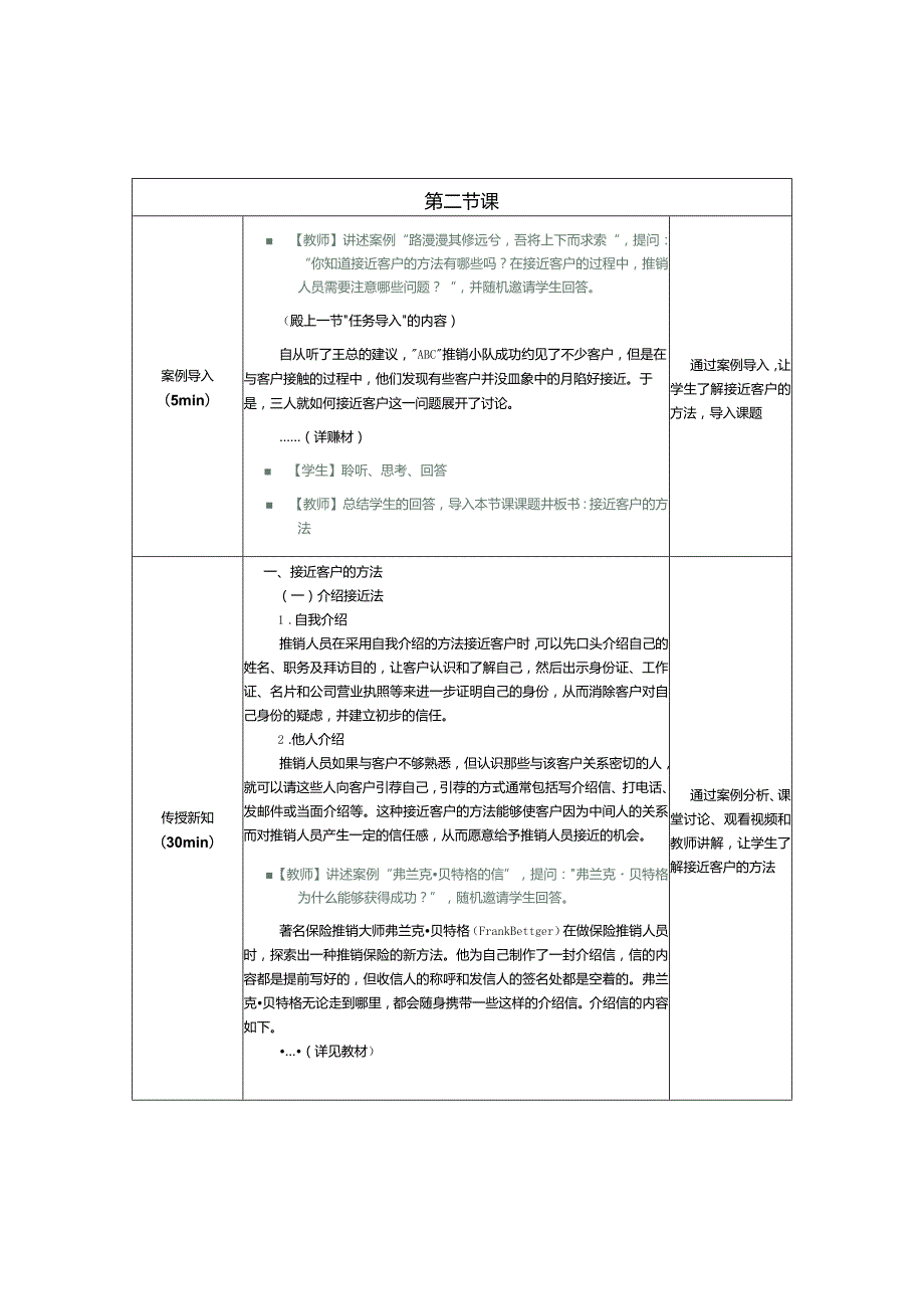 《推销实务》教案第13课成功接近客户1.docx_第2页