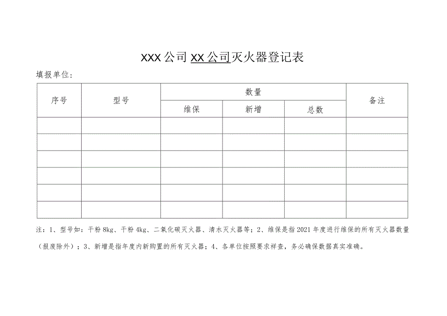 公司灭火器登记表.docx_第1页